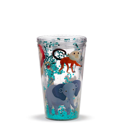 Puckator Shatterproof Zooniverse Double Walled Cup Straw Insulated Tumbler Cups With Lids And Straws For Adults Children Travel Thermal Cup With Straw Water Bottles With Staw
