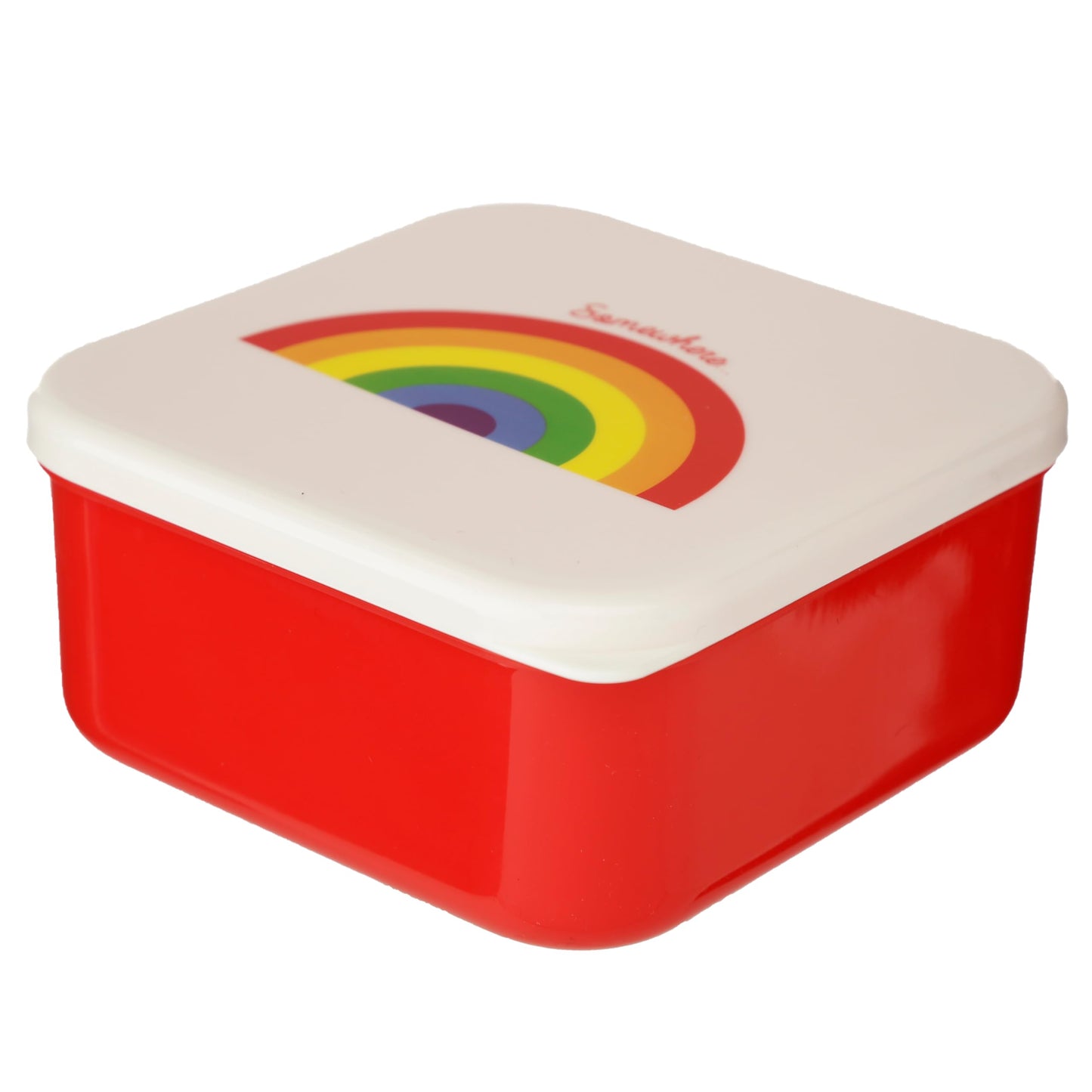 Puckator Somewhere Rainbow Reusable Lidded Snack Pot Lunch Box Set Of 3 Bpa Free Pvc Work School Travel Home Large 55X115X115Cm Medium 45X10X19Cm Small 4X85X85Cm