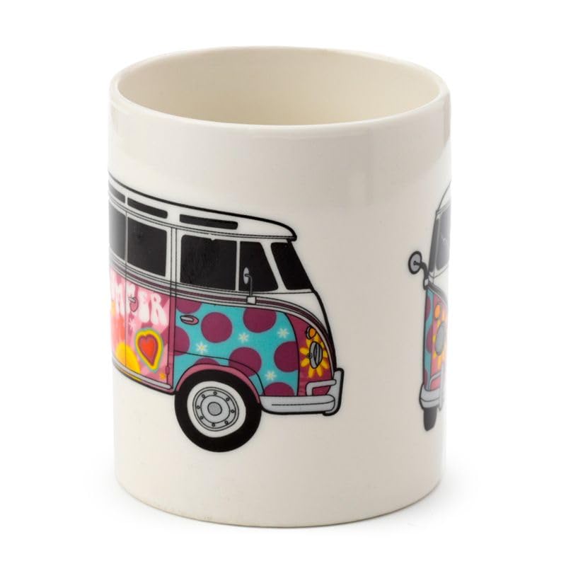 Puckator Volkswagen Vw T1 Camper Bus Summer Love Porcelain Tea Coffee Mug Funny Home Accessories Cute Gifts For Girlfriend Large Mugs For Men Women Hot Drinks Cups Presents Secret Santa Gift