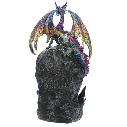 Puckator Led Ice Dragon Dark Legends Resin Backflow Waterfall Incense Holder Home Aromatherapy Ornament Decor 6 Free Backflow Cones Height 28Cm Width 155Cm Depth 13Cm Multi