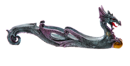 Puckator Dark Legend Dragon Incense Holder Zen Meditation Gifts Incense Holders For Sticks Spiritual Gifts Incense Burner Dragon Gifts For Men And Women Ashcatcher Resin