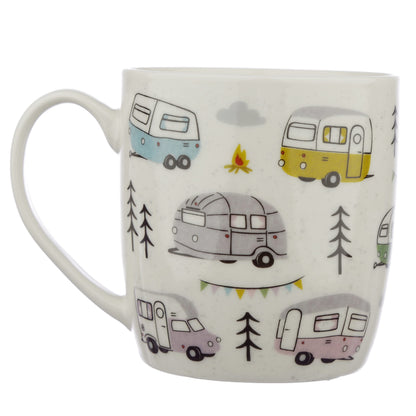 Puckator Wildwood Caravan Porcelain Tea Coffee Mug Funny Home Accessories Cute Gifts For Girlfriend Large Mugs For Men Women Hot Drinks Cute Cups Presents Secret Santa Gift Cup Set