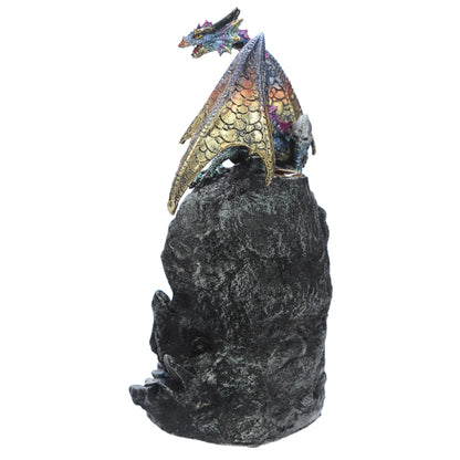 Puckator Led Ice Dragon Dark Legends Resin Backflow Waterfall Incense Holder Home Aromatherapy Ornament Decor 6 Free Backflow Cones Height 28Cm Width 155Cm Depth 13Cm Multi