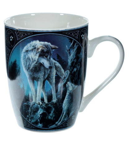 Puckator Lisa Parker Guidance Wolf Design Porcelain Mug Funny Home Accessories Cute Gifts For Girlfriend Large Mugs For Men Women Hot Drinks Cute Cups Presents Secret Santa Gift Cup Set