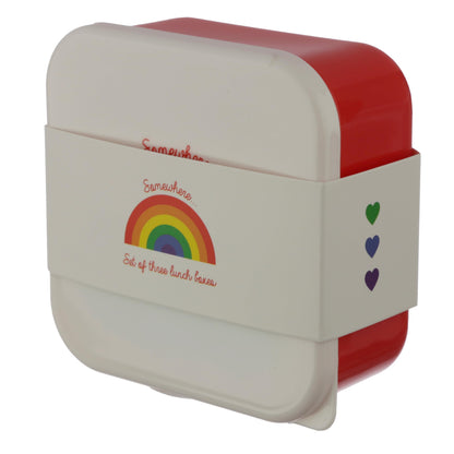 Puckator Somewhere Rainbow Reusable Lidded Snack Pot Lunch Box Set Of 3 Bpa Free Pvc Work School Travel Home Large 55X115X115Cm Medium 45X10X19Cm Small 4X85X85Cm