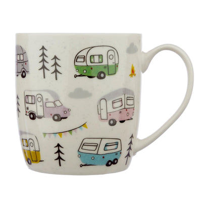 Puckator Wildwood Caravan Porcelain Tea Coffee Mug Funny Home Accessories Cute Gifts For Girlfriend Large Mugs For Men Women Hot Drinks Cute Cups Presents Secret Santa Gift Cup Set