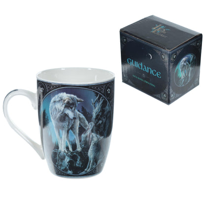 Puckator Lisa Parker Guidance Wolf Design Porcelain Mug Funny Home Accessories Cute Gifts For Girlfriend Large Mugs For Men Women Hot Drinks Cute Cups Presents Secret Santa Gift Cup Set
