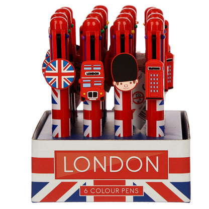 Puckator Union Jack Multi Colour Pen 6 Colours
