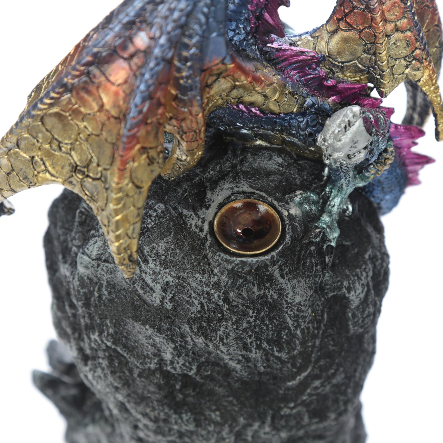 Puckator Led Ice Dragon Dark Legends Resin Backflow Waterfall Incense Holder Home Aromatherapy Ornament Decor 6 Free Backflow Cones Height 28Cm Width 155Cm Depth 13Cm Multi