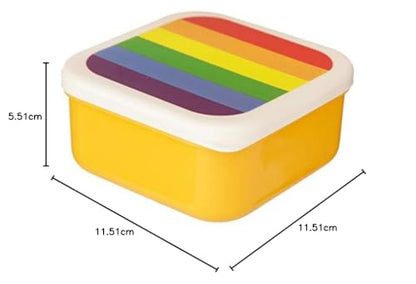 Puckator Somewhere Rainbow Reusable Lidded Snack Pot Lunch Box Set Of 3 Bpa Free Pvc Work School Travel Home Large 55X115X115Cm Medium 45X10X19Cm Small 4X85X85Cm
