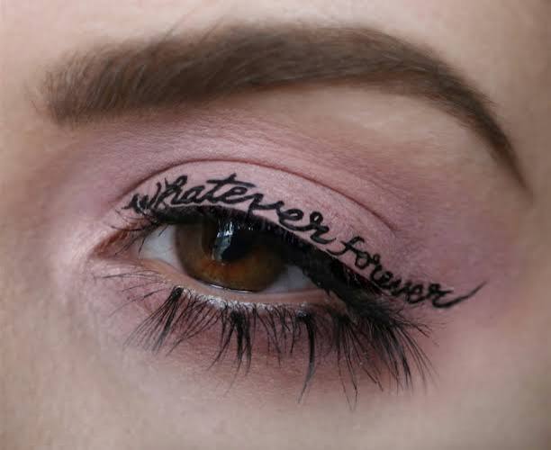 Tattoo Eyeliner Words Beauty Queen
