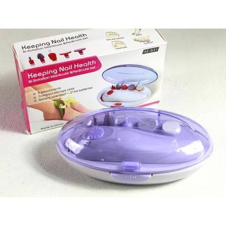 6pc Bi Rotation Manicure and Pedicure Kit - Blue Box
