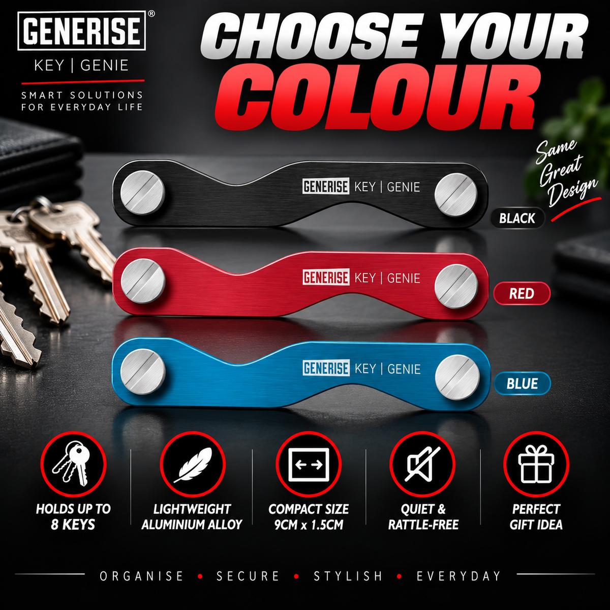 Key Genie | The World's Most Compact Key Holder