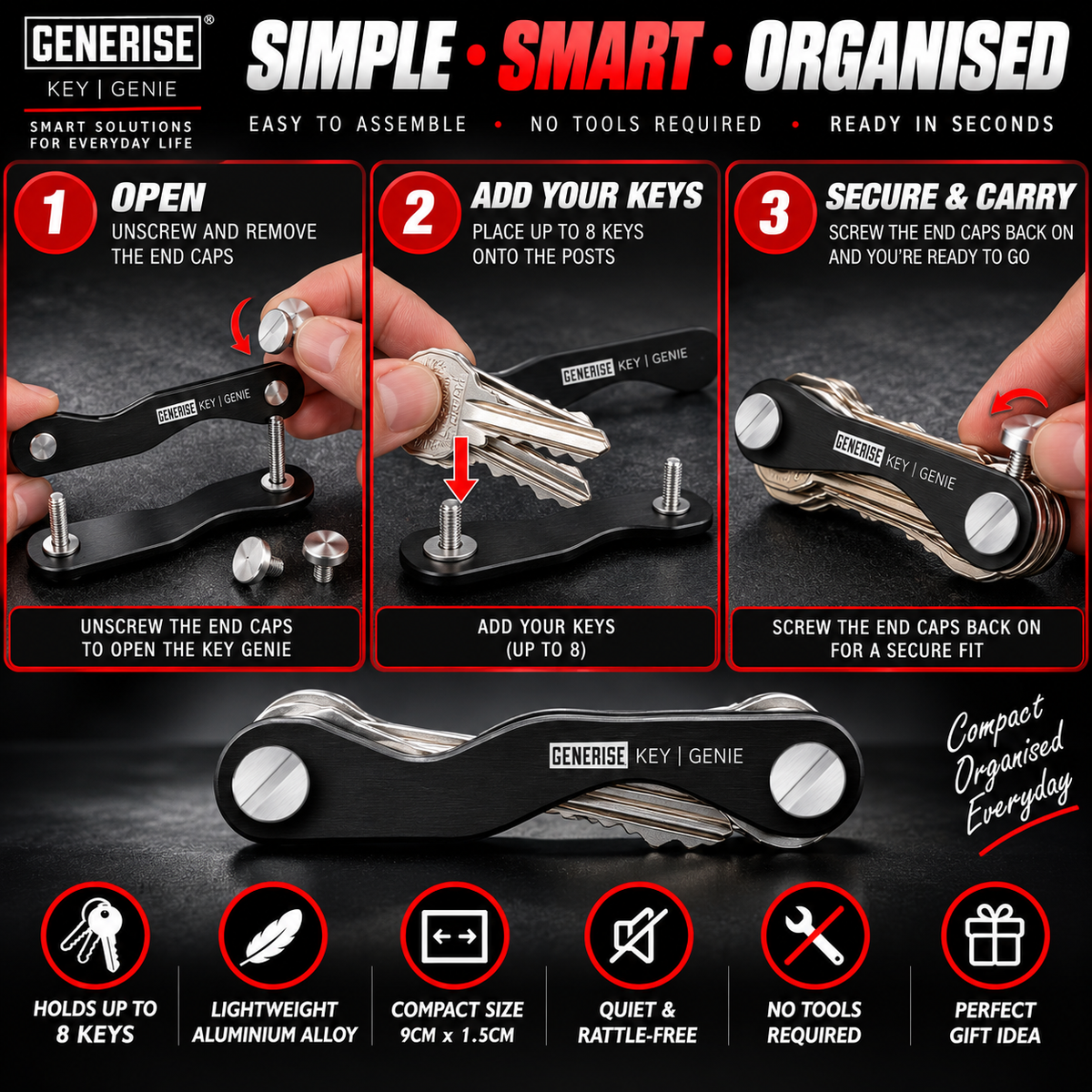 Key Genie | The World's Most Compact Key Holder