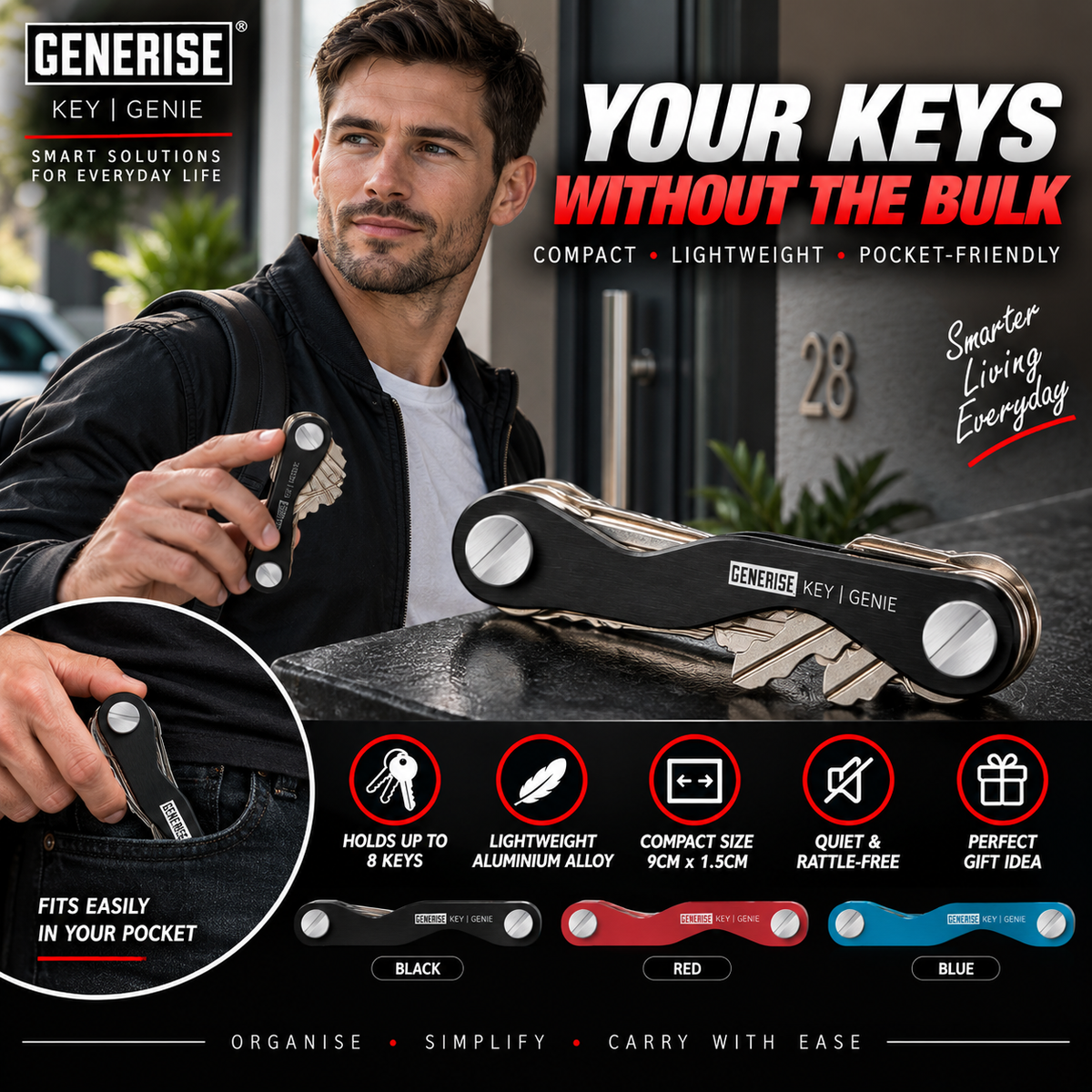 Key Genie | The World's Most Compact Key Holder