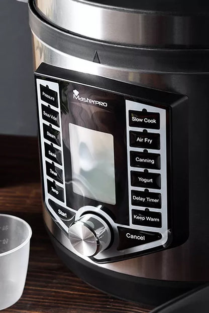 MasterPro Stainless Steel 12-in-1 Multi-Cooker Air Fryer 1500W 6 Litre Black