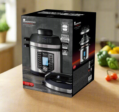 MasterPro Kitchen 2 in 1 Air Fryer & Pressure Cooker, 12 Function with Delivery & Recipe Book!