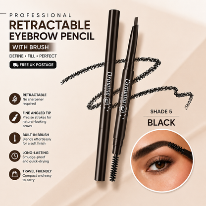Maxdona Retractable Long Lasting Eyebrow Eye Brow Pencil with Brush