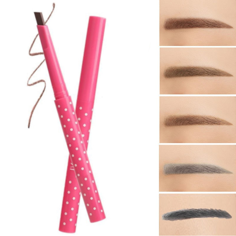 Maxdona Professional Retractable Eyebrow Pencils - Pink Case