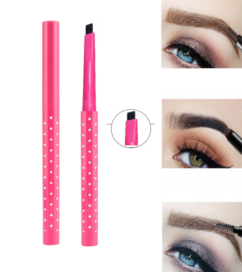 Maxdona Professional Retractable Eyebrow Pencils - Pink Case