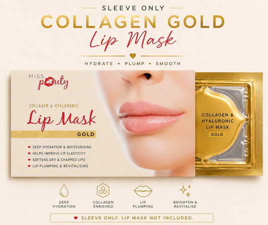 Miss Pouty 24k Gold Collagen Lip Masks - Packaging Sleeves Only