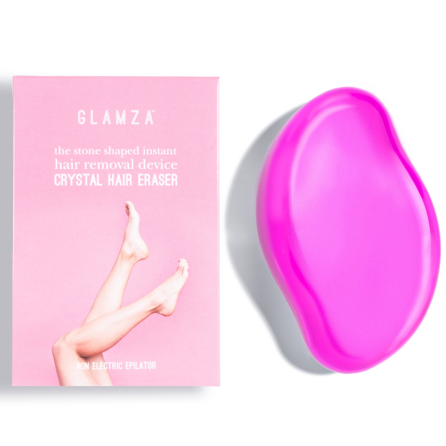 Glamza Crystal 'Hair Eraser' - The Stone Shaped Instant Hair Removal Device - Non Electric Epilator