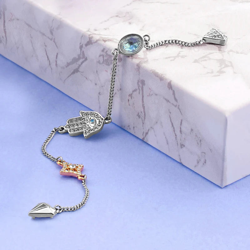 Diamond Style London - Stacker Magnetic Bracelet with Hamsa Hand Charm (Item code: Stackerbrahamsahand)