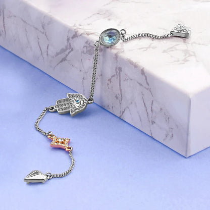 Diamond Style London - Stacker Magnetic Bracelet with Hamsa Hand Charm (Item code: Stackerbrahamsahand)