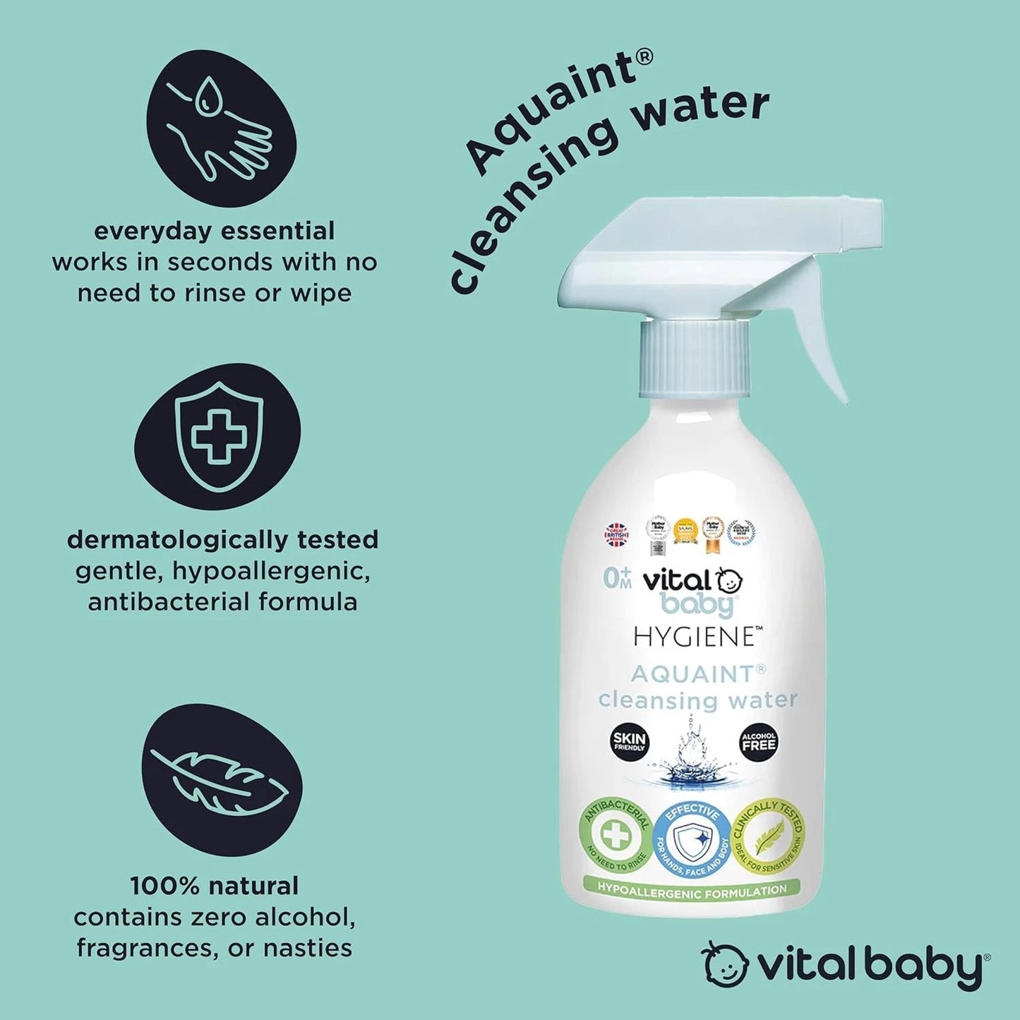 Vital Baby Aquaint Cleansing Water 500ml