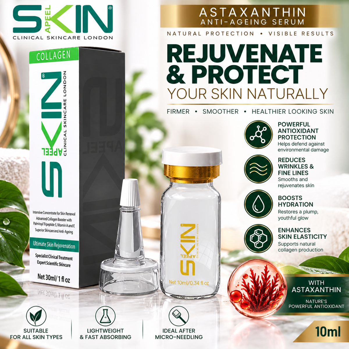 Skinapeel Astaxanthin Anti Ageing Serum 10ml