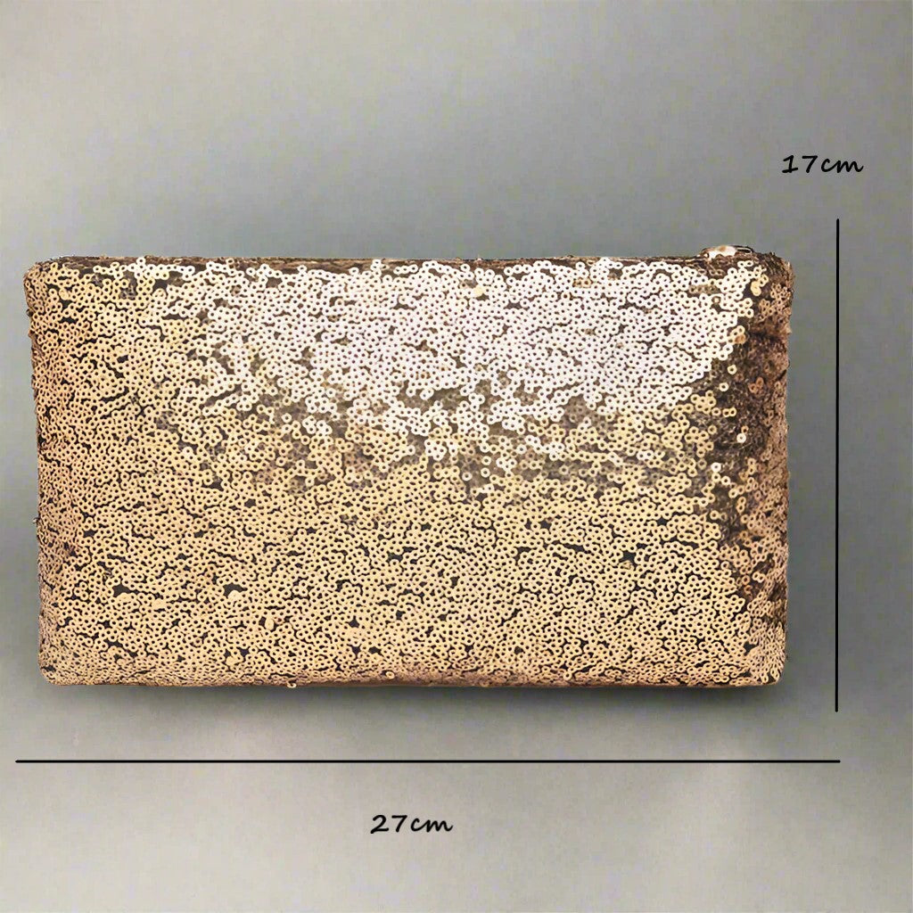 Glamza Dazzling Sequin Hand and Makeup Bag
