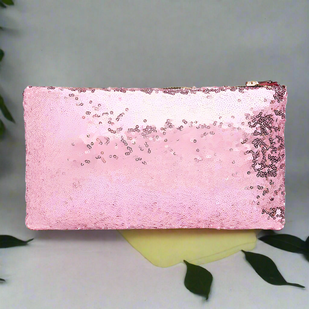 Glamza Dazzling Sequin Hand and Makeup Bag