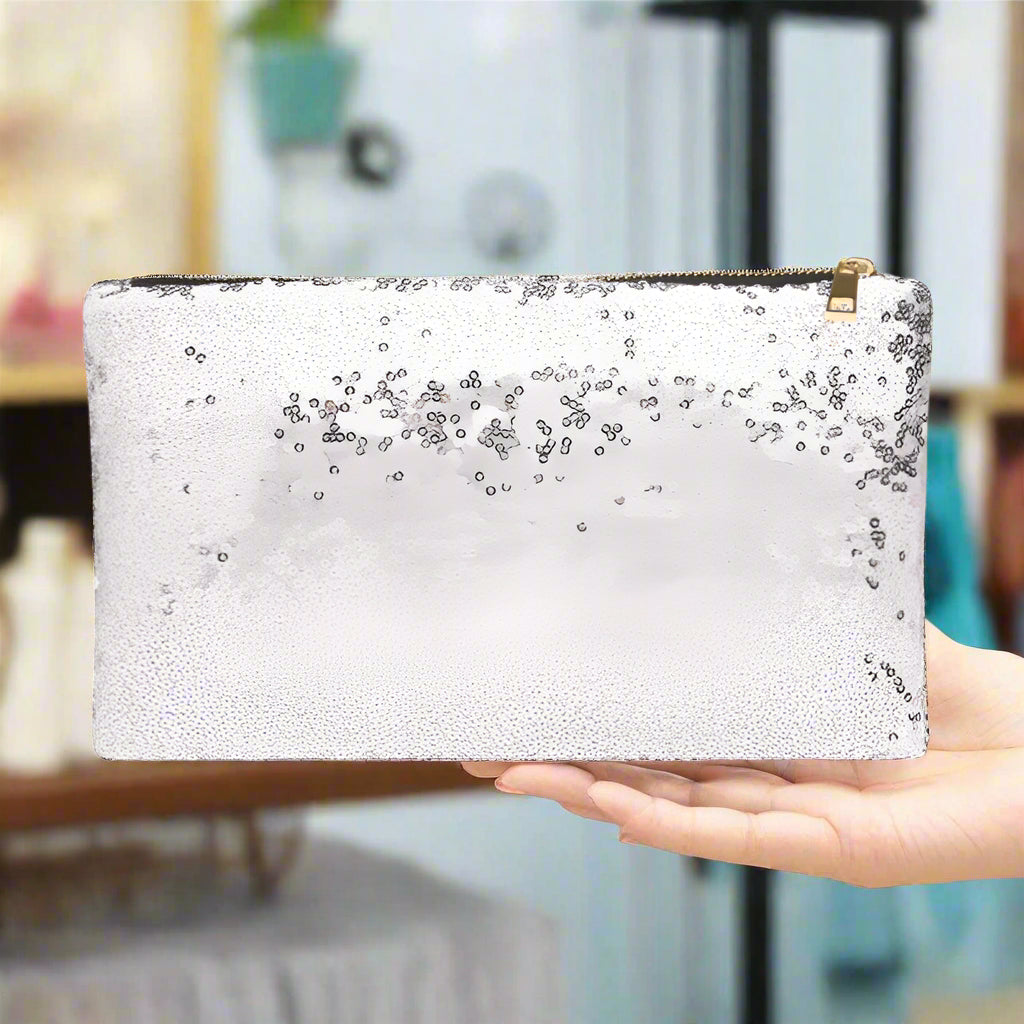 Glamza Dazzling Sequin Hand and Makeup Bag