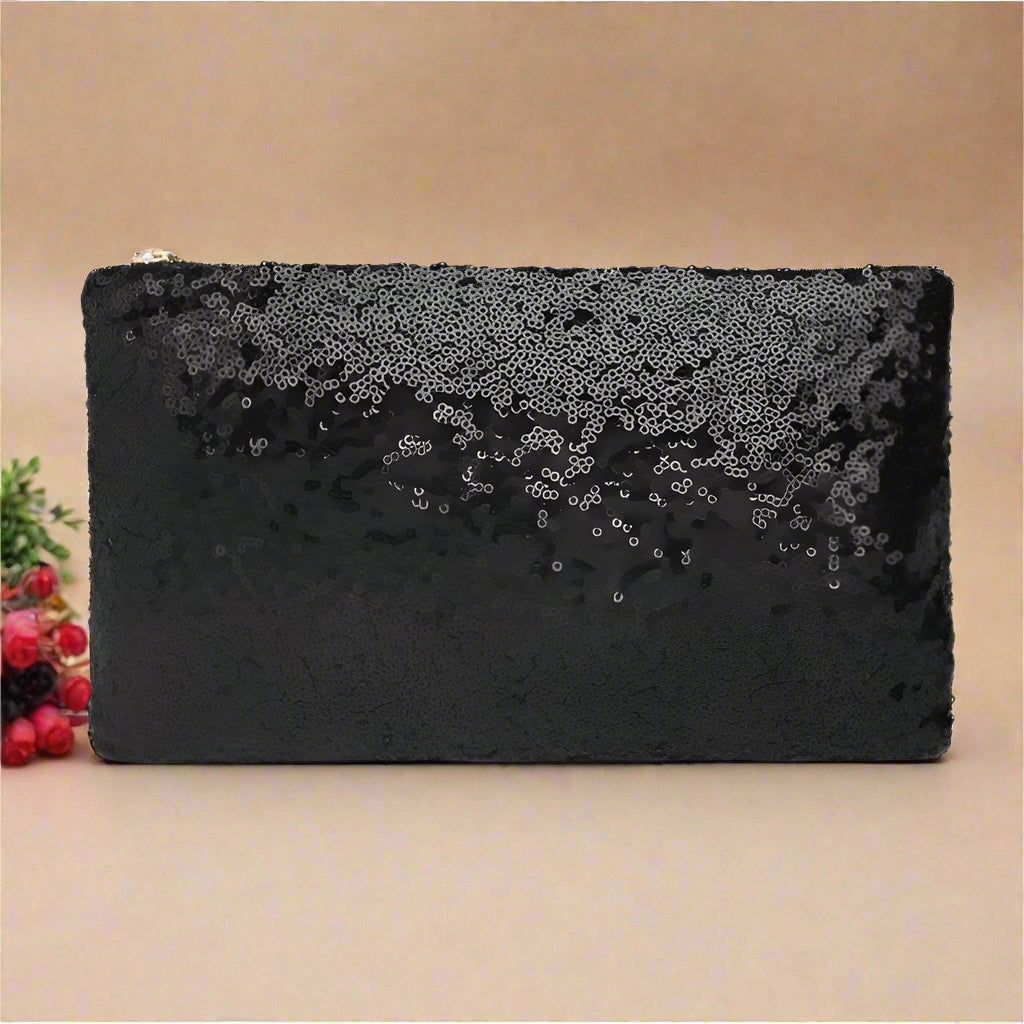 Glamza Dazzling Sequin Hand and Makeup Bag