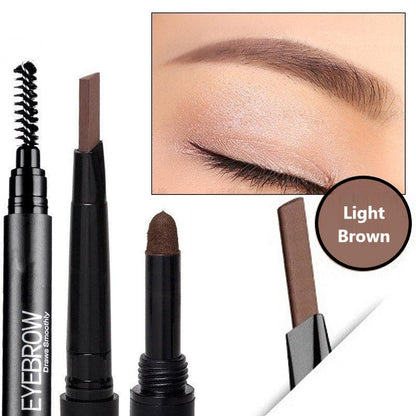 3 In 1 Smooth Stereo Eyebrow Pen - Brush, Powder & Pen