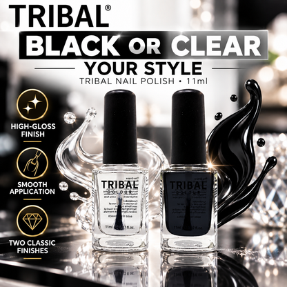 Tribal Black and Clear Nail Polish Collection – 11ml