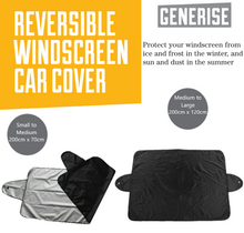 Load image into Gallery viewer, Generise Anti Theft Reversible Windscreen Car Cover - Medium to Large Windscreens 200cm x 120cm
