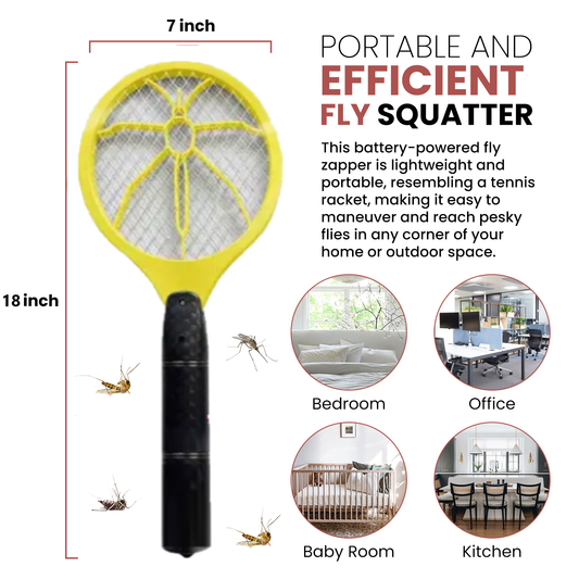 Generise Electric Bug Zapper – Bug Free Living with Delivery (Yellow with Black Handle)