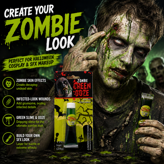 Halloween Zombie Green Ooze – 28ml (Water Washable)