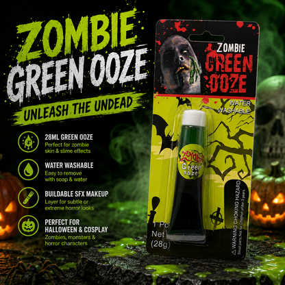 Halloween Zombie Green Ooze – 28ml (Water Washable)