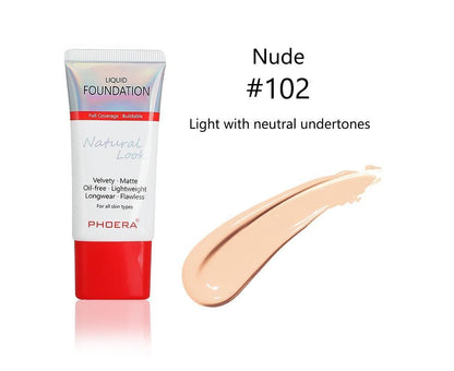 Phoera Liquid Foundation Tube Packaging