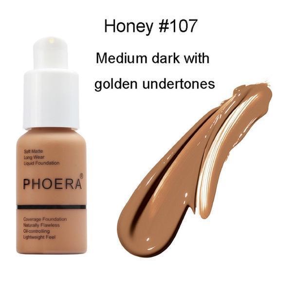 Phoera Flawless Matte Liquid Foundation (10 Shades Available - Select in Dropdown)