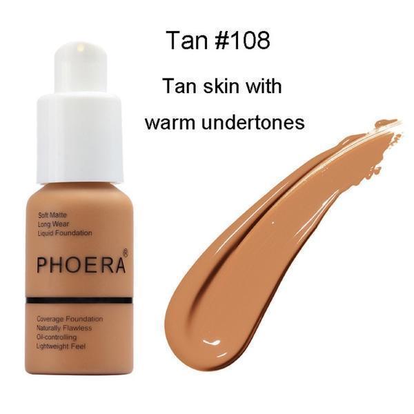 Phoera Flawless Matte Liquid Foundation (10 Shades Available - Select in Dropdown)