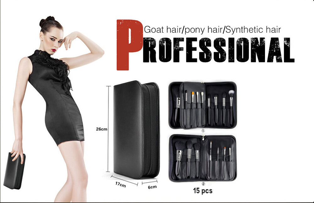 IB 15pc Essential Makeup Brush Kit