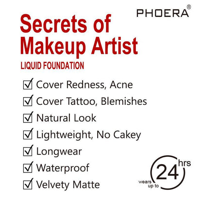 Phoera Liquid Foundation Tube Packaging