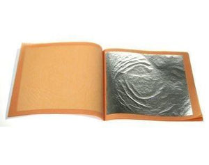 Genuine Edible Silver Leaf Booklet x 10 Sheets (4cmx4cm)