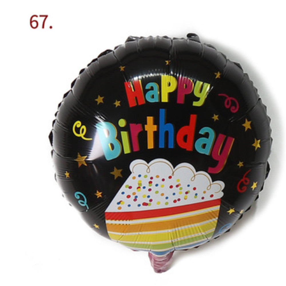 Generise Large 18" Inch Helium & Self Inflating Happy Birthday Foil Party Balloons with String and Straw
