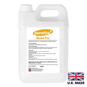 Puratise 5 Litre ALCOHOL FREE 2 in 1 Hand Sanitiser and Surface Cleaner