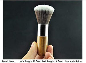 11pc Luxury Bamboo Makeup Brushes with Pouch