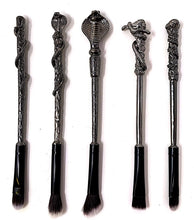 Load image into Gallery viewer, Harry Potter Inspired 5pc Snakehead Make Up Brush Set